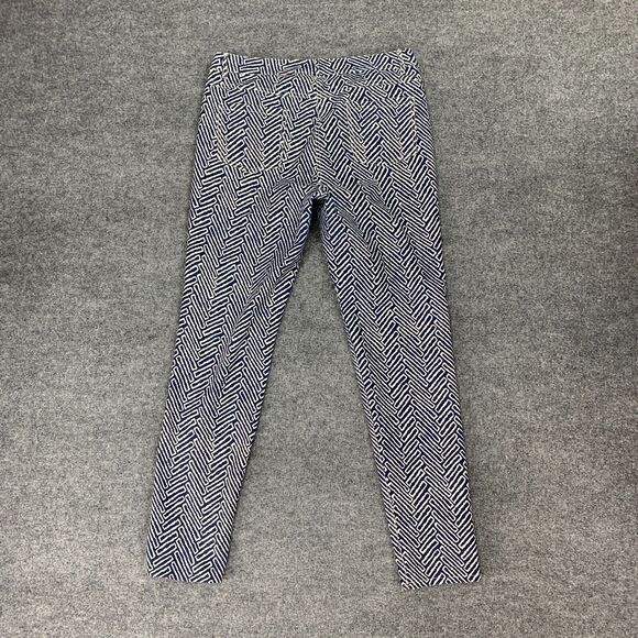 J. McLaughlin Herringbone Pants Womens 10 Mid Rise Straight Leg Zip Fly Pockets - Picture 7 of 10
